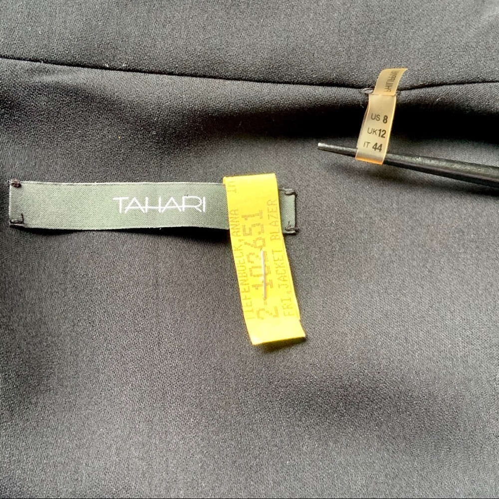Tahari mixed fabric black jacket - Picture 8 of 10